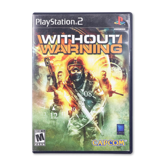 Without Warning for Sony PlayStation 2 - Case front cover - Complete in box or case and game.