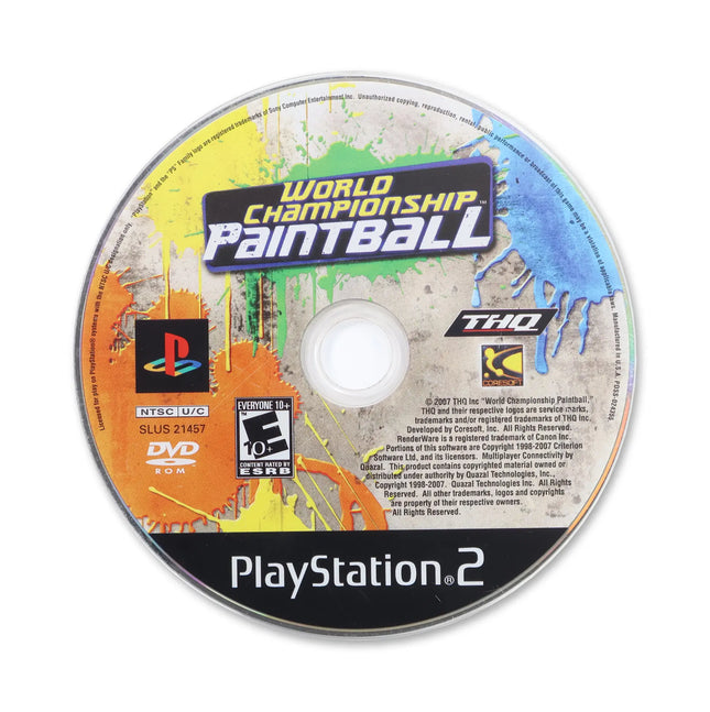 World Championship Paintball for Sony PlayStation 2 - Disc front with label - Game only.