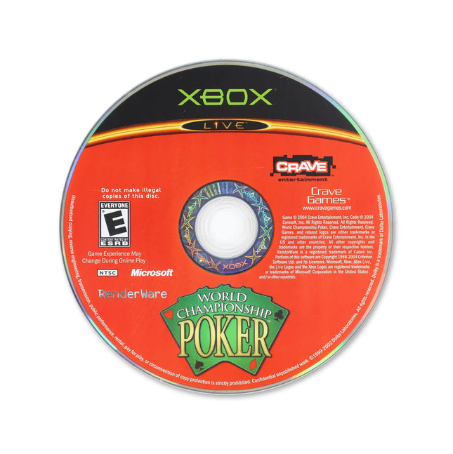 World Championship Poker for Microsoft Xbox - Disc front with label - Game only.
