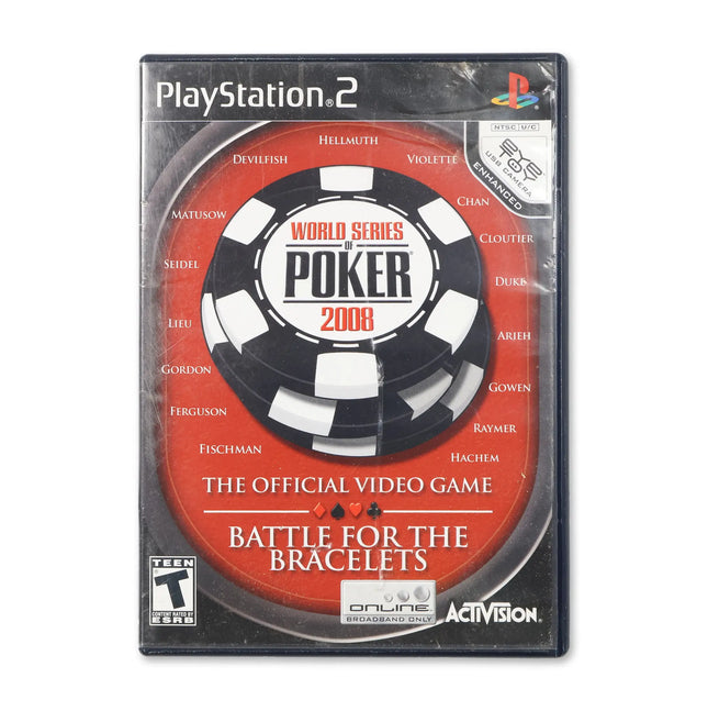World Series Of Poker 2008 for Sony PlayStation 2 - Case front cover - Complete in box or case and game.