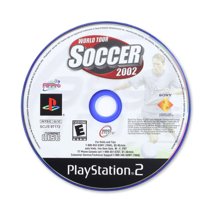 World Tour Soccer 2002 for Sony PlayStation 2 - Disc front with label - Game only.