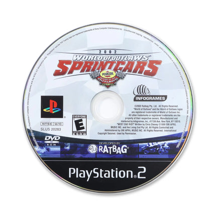 World of Outlaws: Sprint Cars for Sony PlayStation 2 - Disc front with label - Game only.