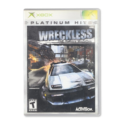 Wreckless Yakuza Missions [Platinum Hits] for Microsoft Xbox - Case front cover - Complete in box or case and game.