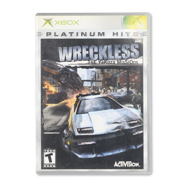 Wreckless Yakuza Missions [Platinum Hits] for Microsoft Xbox - Case front cover - Complete in box or case and game.