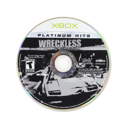 Wreckless Yakuza Missions [Platinum Hits] for Microsoft Xbox - Disc front with label - Game only.