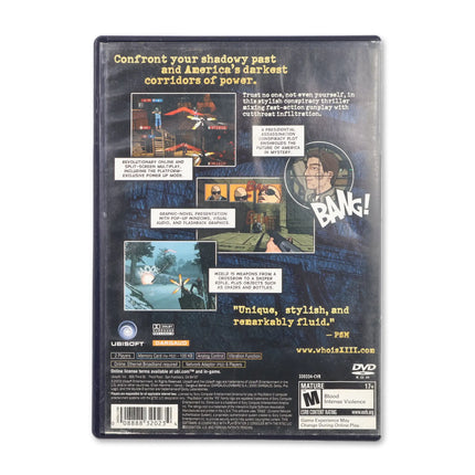 XIII for Sony PlayStation 2 - Case back cover - Product gallery.