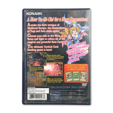Yu-Gi-Oh Duelists of the Roses for Sony PlayStation 2 - Case back cover - Product gallery.