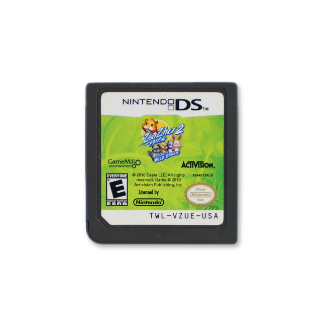 Zhu Zhu Pets 2: Featuring The Wild Bunch for Nintendo DS - Cartridge front with label - Game only.
